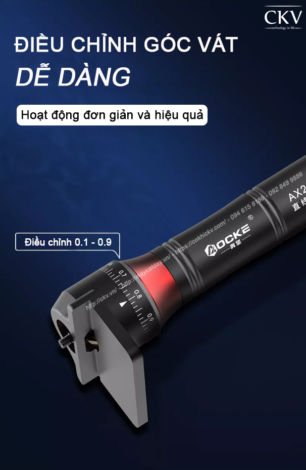 Bút vát mép CKV-AX210 hoạt động hiệu quả khi vát cạnh mép