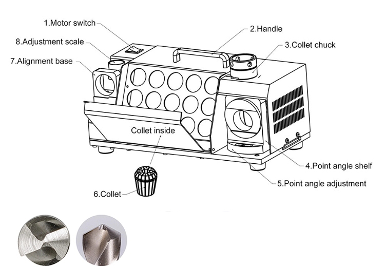 Cấu tạo máy mài mũi khoan CKV-26A