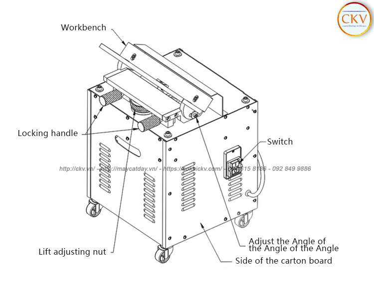 Cấu tạo chi tiết Máy vát mép thép tấm 15-45 độ MRCM MR-R700B
