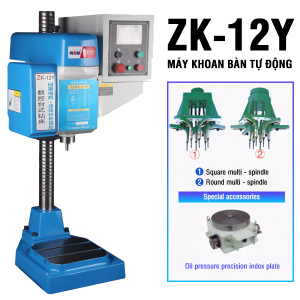 Máy khoan bàn tự động ZK-12Y & phụ kiện bổ sung