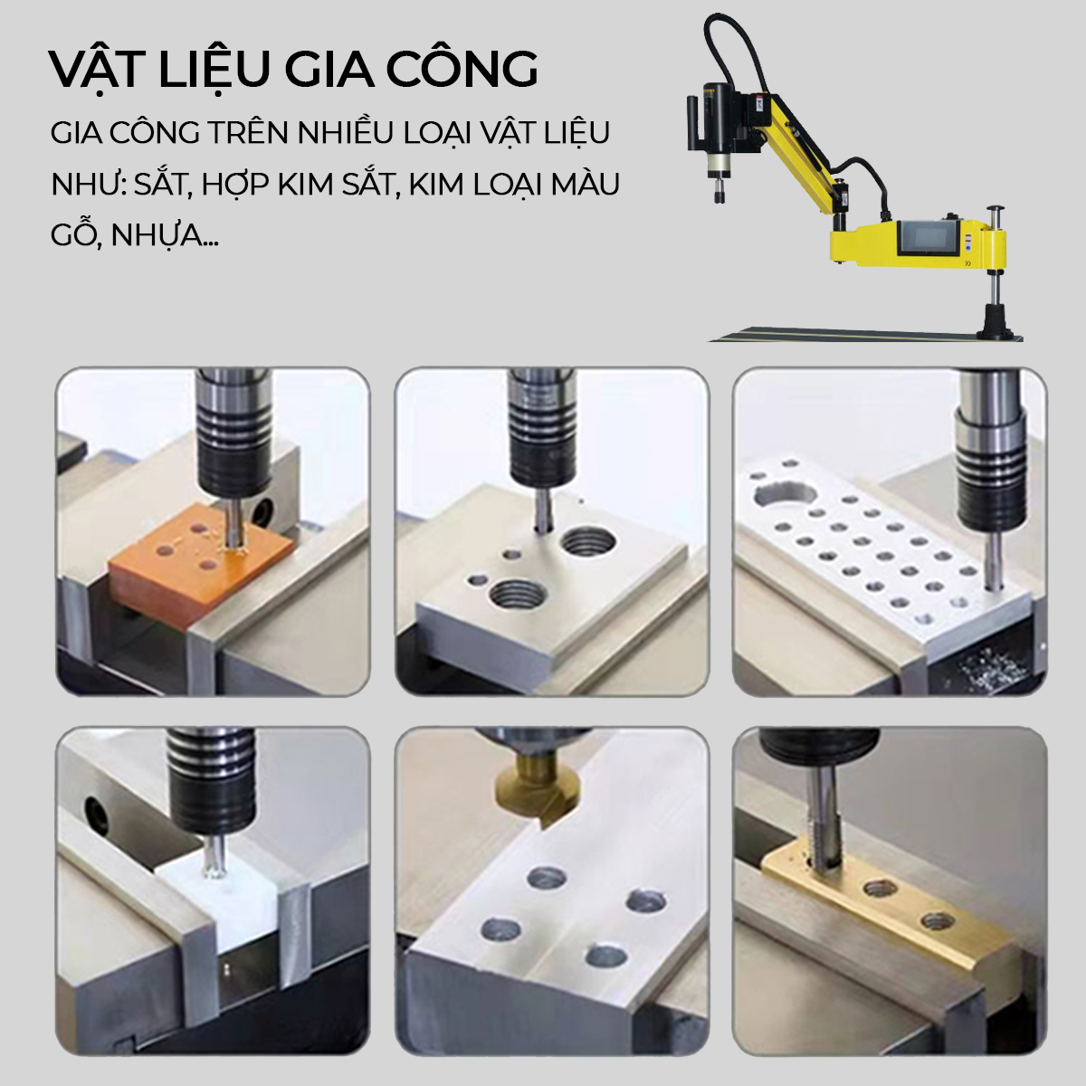 CKV-M30 taro/doa lỗ trên nhiều loại vật liệu khác nhau