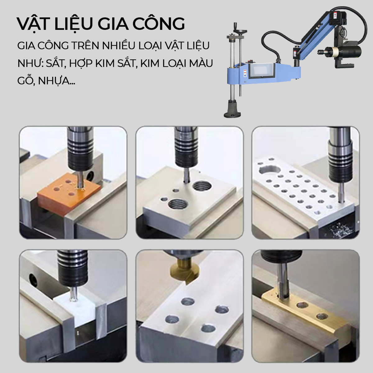 CKV-M16 cho phép taro/doa nhiều loại vật liệu khác nhau