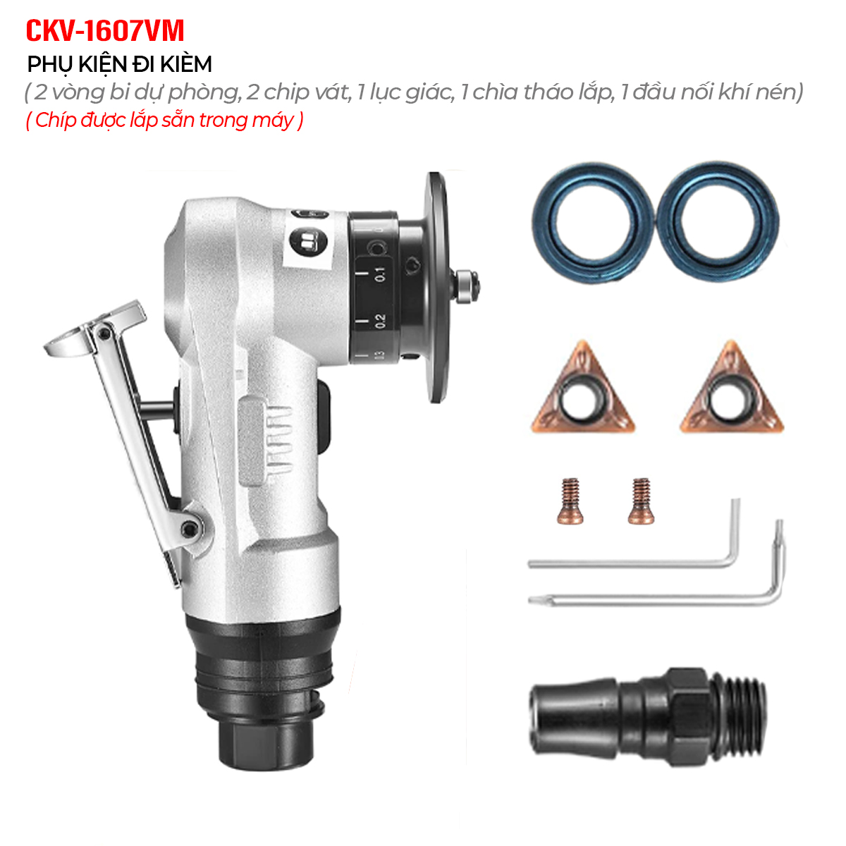 phụ kiện máy vát cầm tay chạy khí nén CKV-1607VM