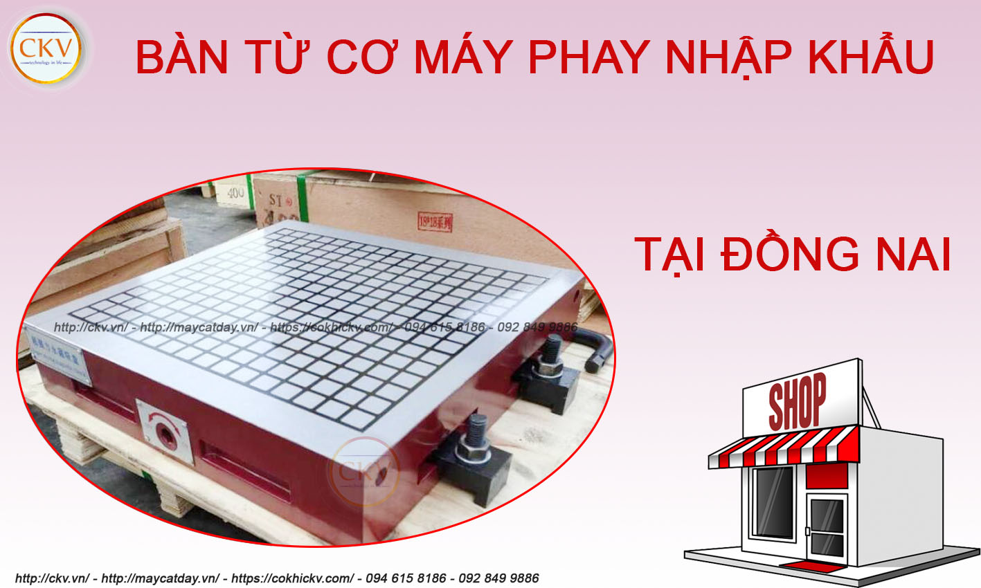 Bàn từ cơ nhập khẩu chuyên dụng máy phay CNC