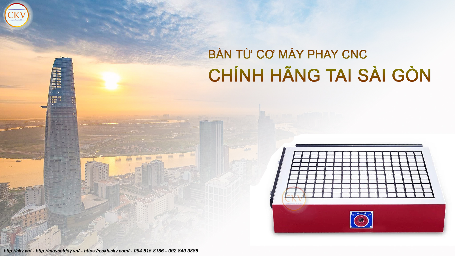 Bàn từ cơ cho máy phay CNC phân phối chính hãng tại Sài Gòn