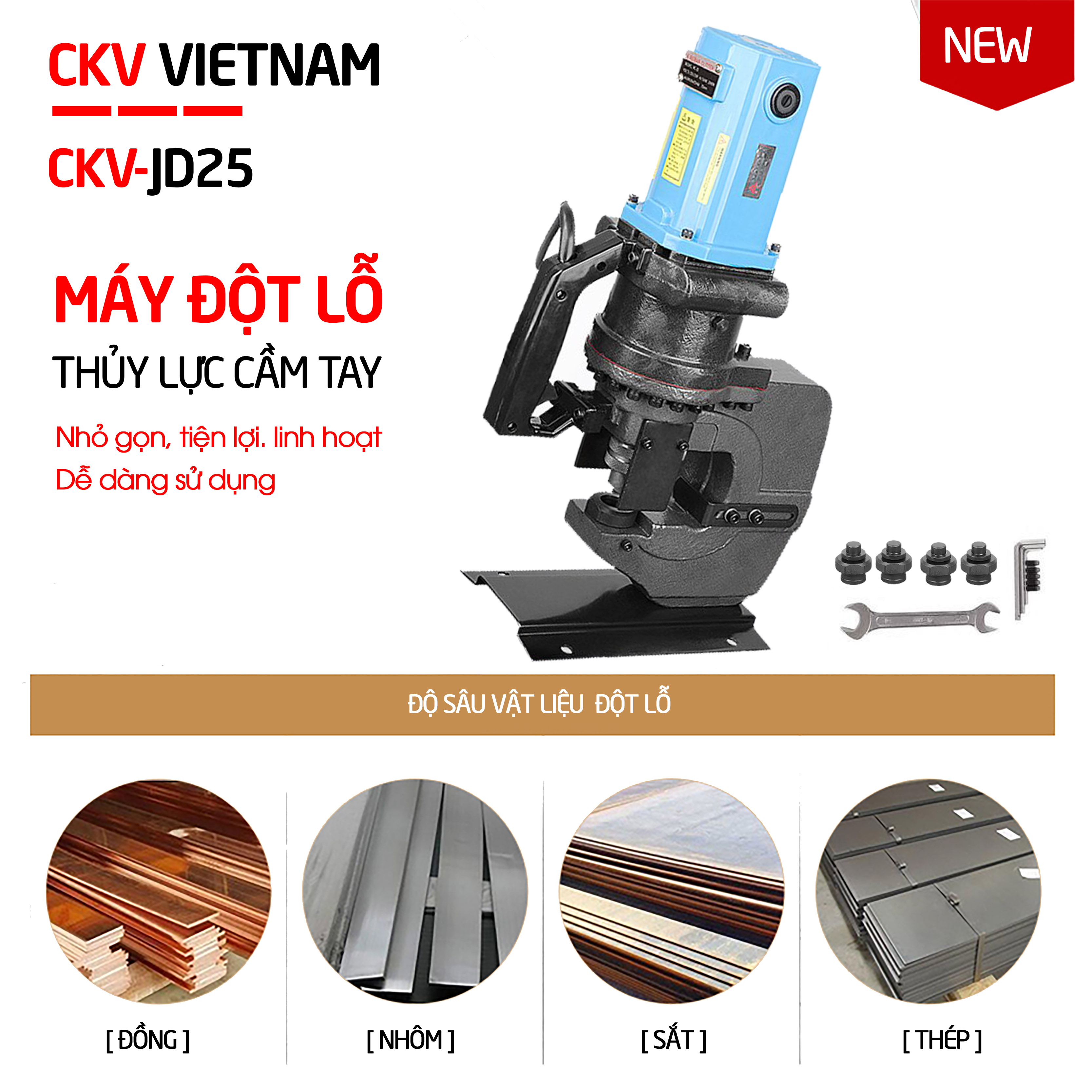 CKV-JD225 Đột lỗ trên nhiều loại vật liệu kim loại