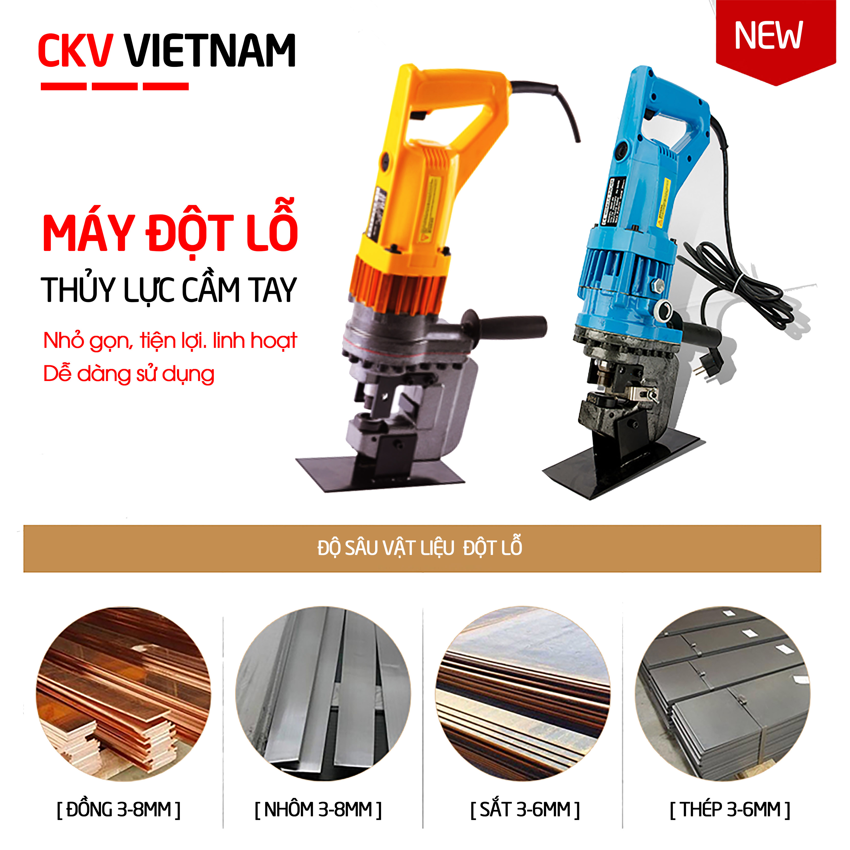|Máy đột lỗ thủy lực cầm tay