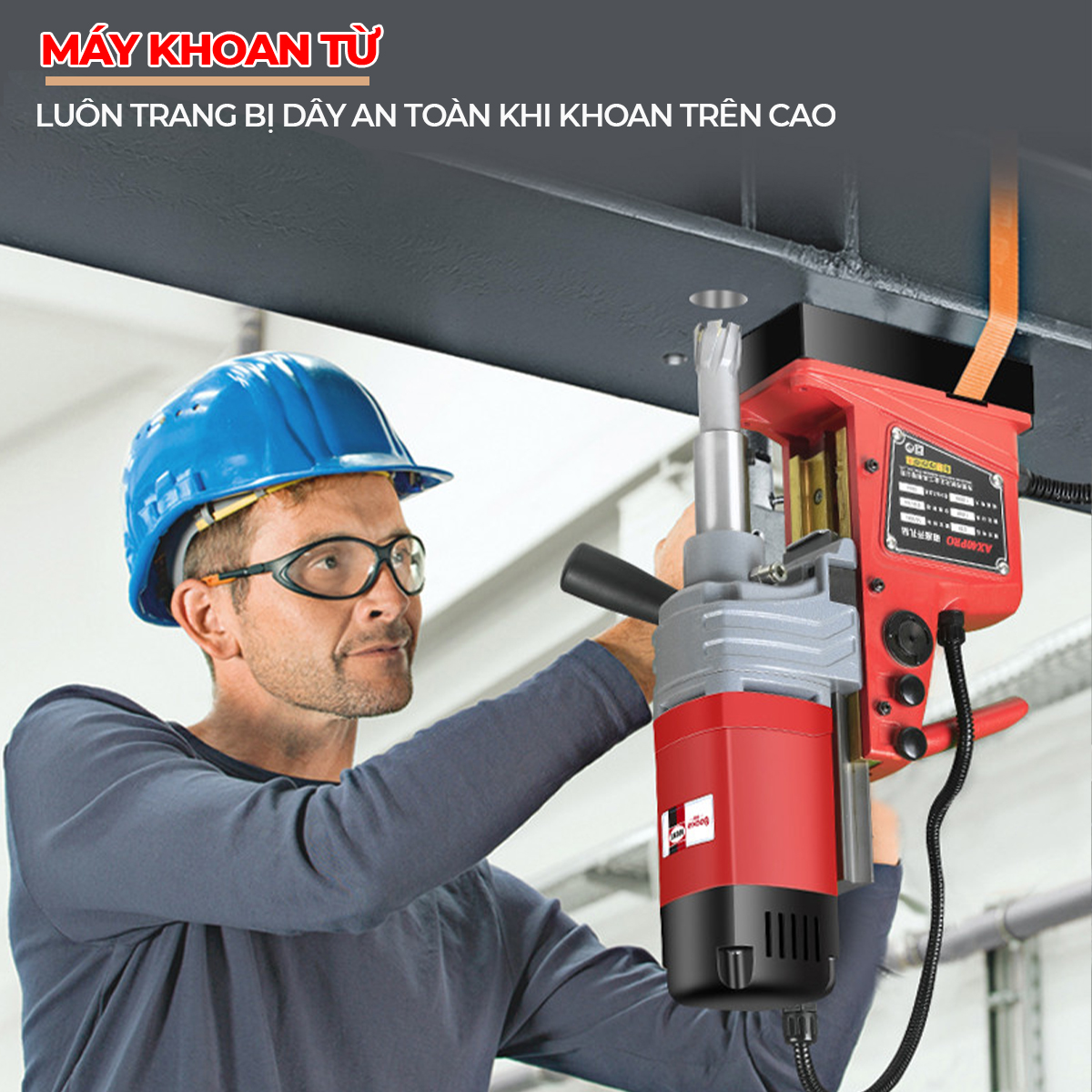 Dùng dây cố định an toàn khi sử dụng máy ngược