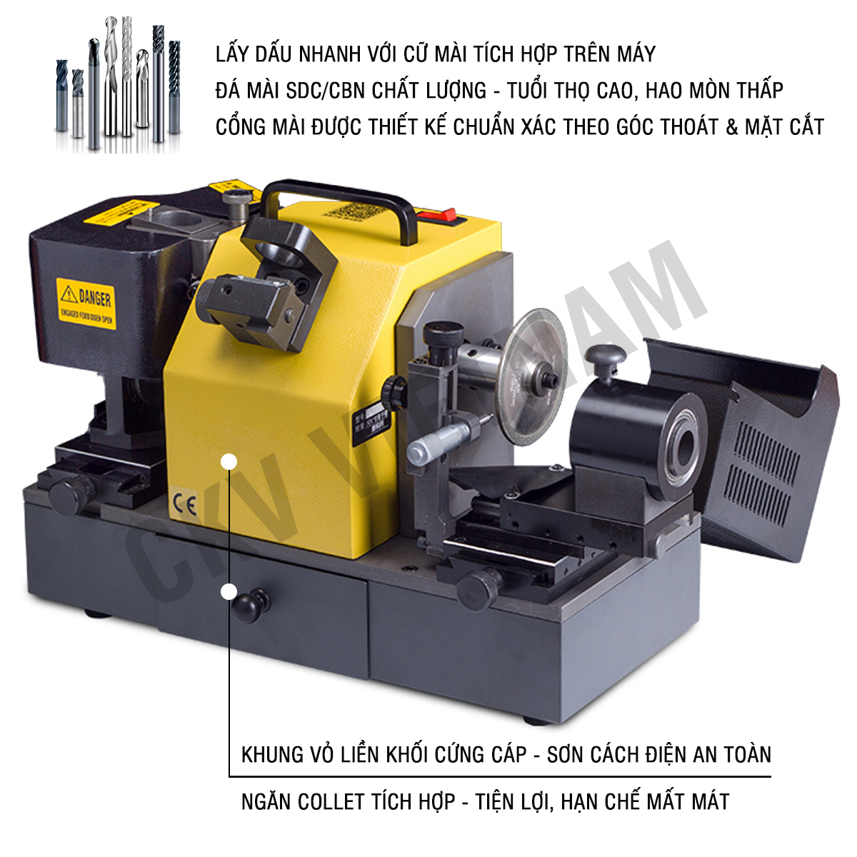 Máy mài dao phay ngón CKV VIETNAM với ưu điểm vượt trội