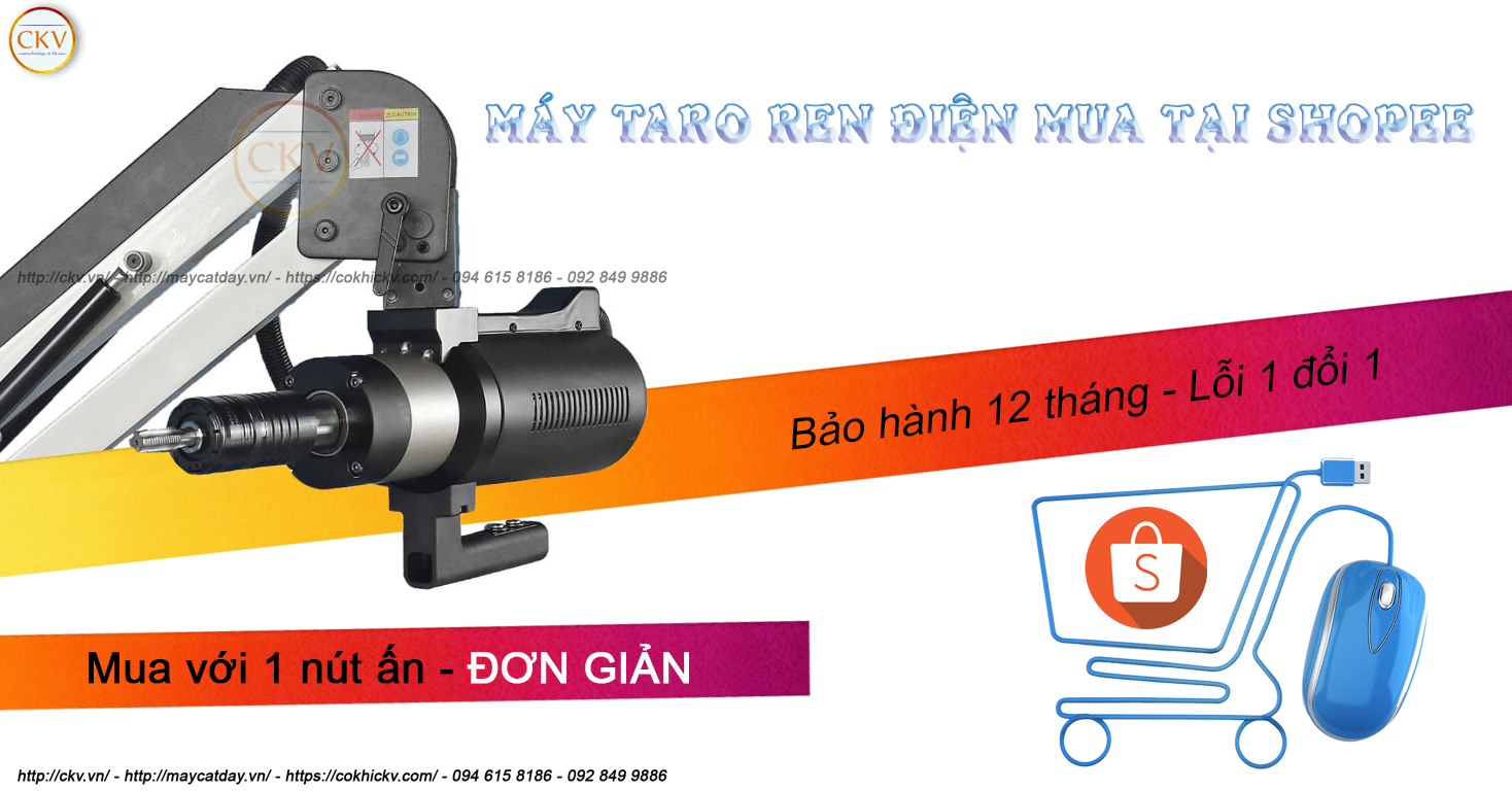 Mua máy taro ren điện tại Shopee bảo hành 1 năm uy tín