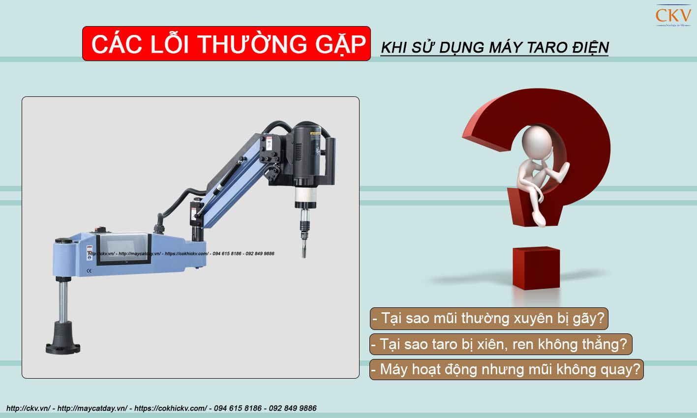 Các lỗi phổ biến khi sử dụng máy taro điện và cách khắc phục