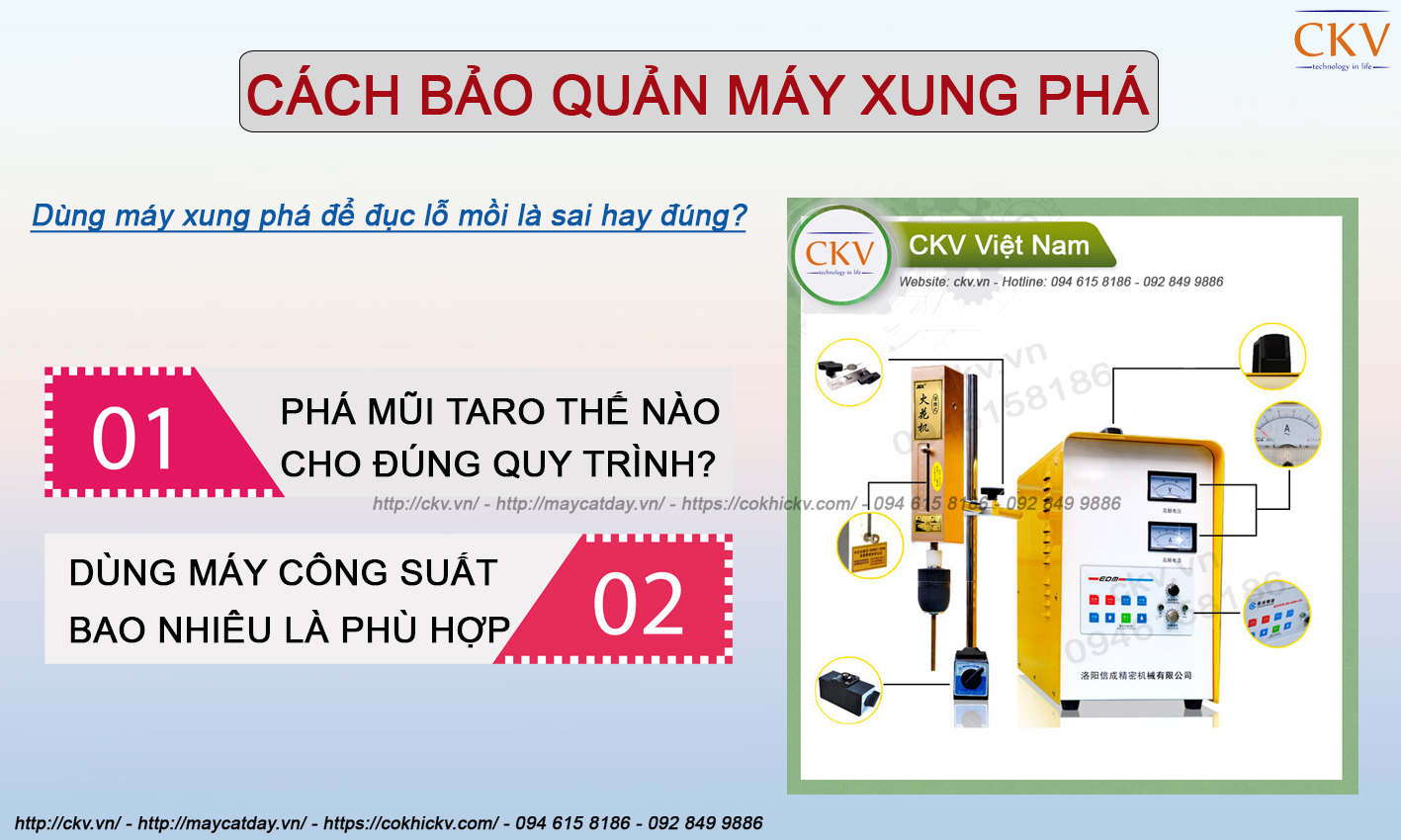 Cách bảo quản máy xung phá tiêu chuẩn