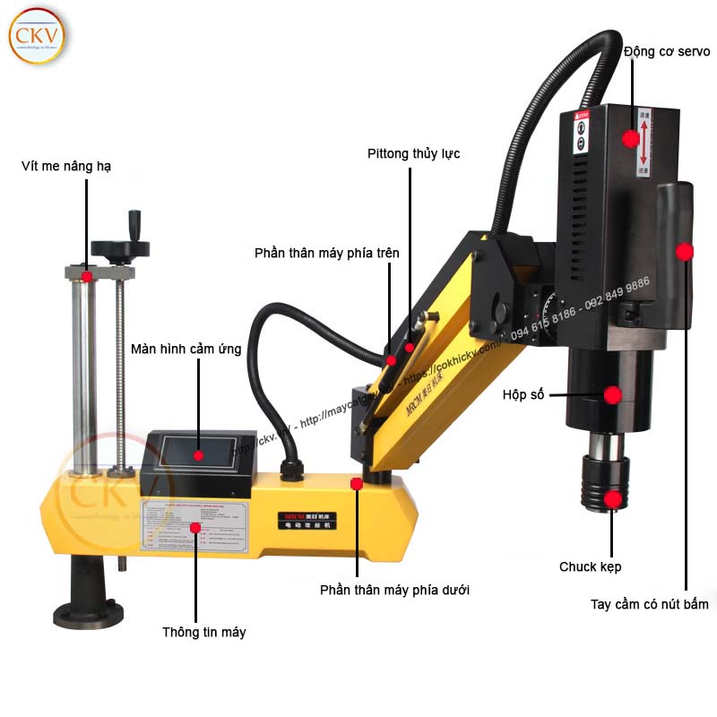 Cấu tạo chi tiết máy taro điện MRCM MR-DS36