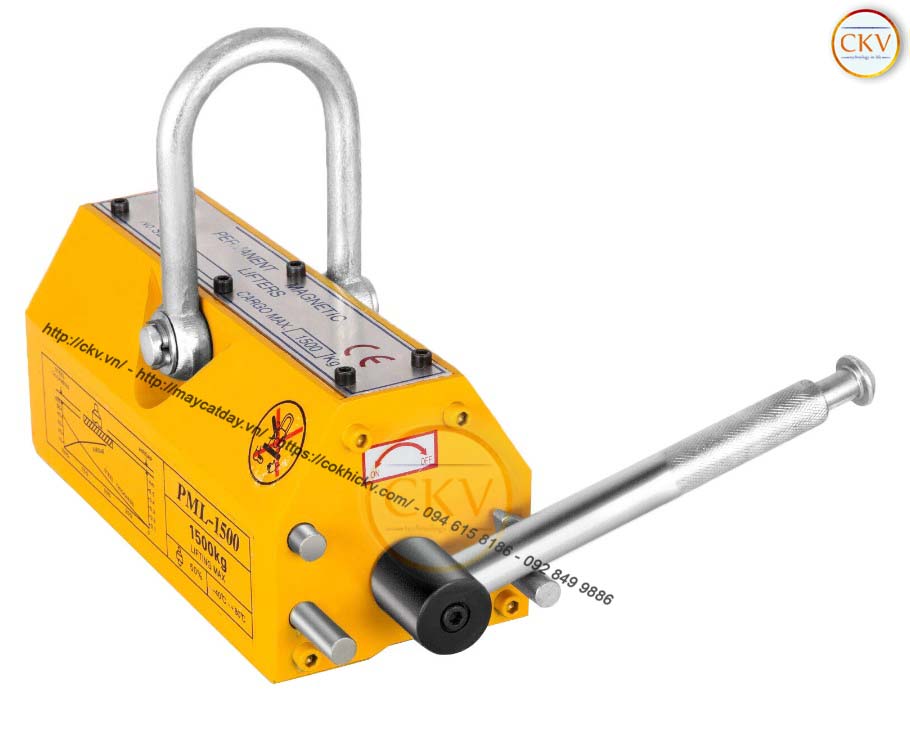 Nam châm hút cẩu 1,5 tấn loại gạt tay