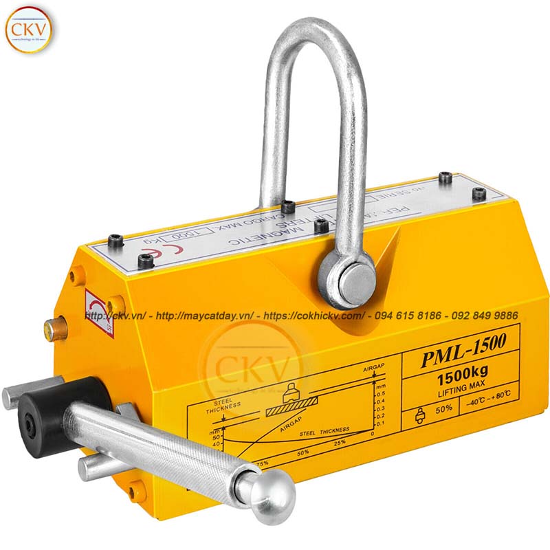 Cẩu từ lõi nam châm 1,5 tấn an toàn trong lao động
