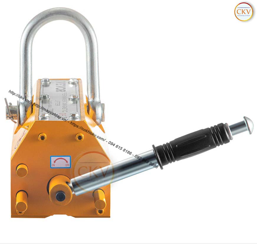 Nam châm cẩu từ 1 tấn có gạt tay cao du mã kẽm cực bền