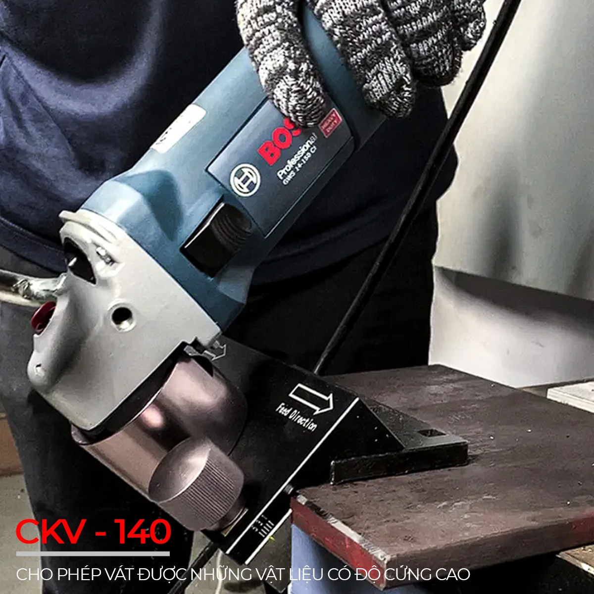 Máy vát mép thép tấm cầm tay chạy điện CKV-140