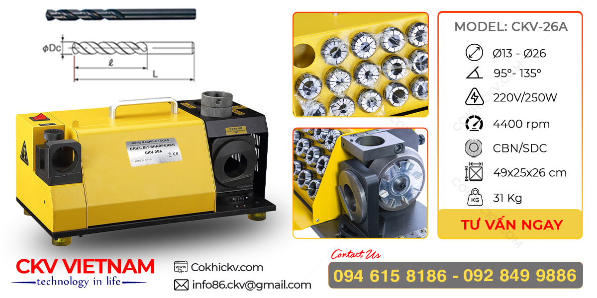 Máy mài mũi khoan chuyên dụng D8-D32 CKV-26A