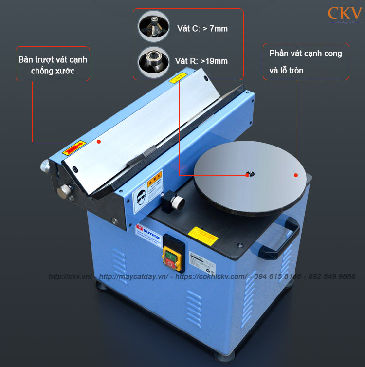 CKV-900D - máy vát mép bàn trượt đa năng chống xước giá rẻ chính hãng