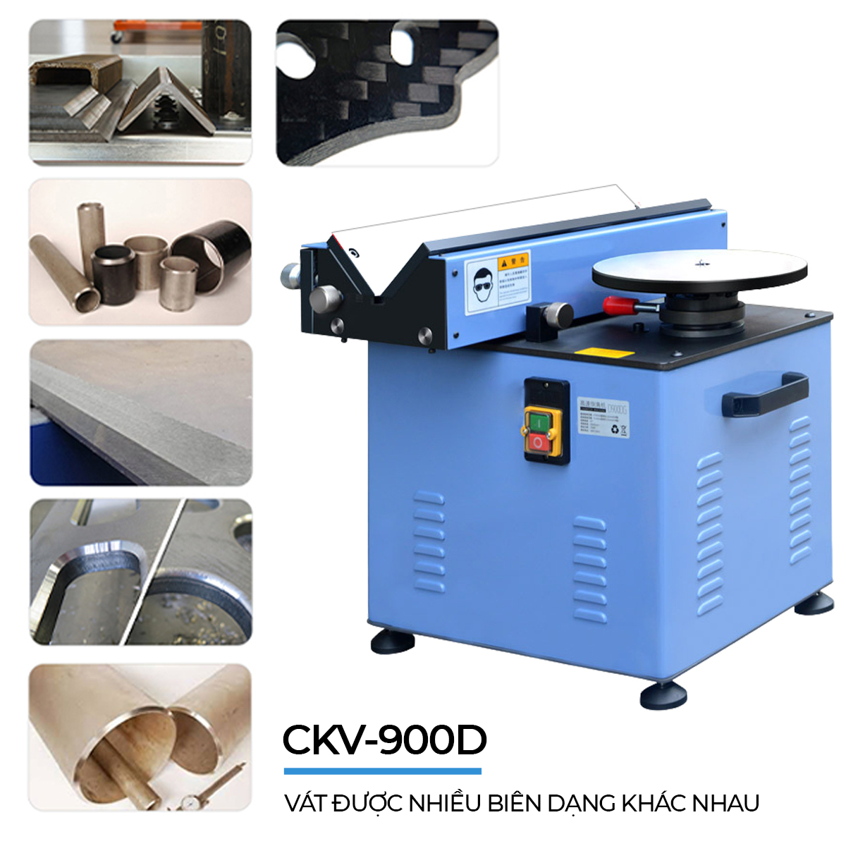CKV-900D cho phép vát được nhiều biên dạng khác nhau