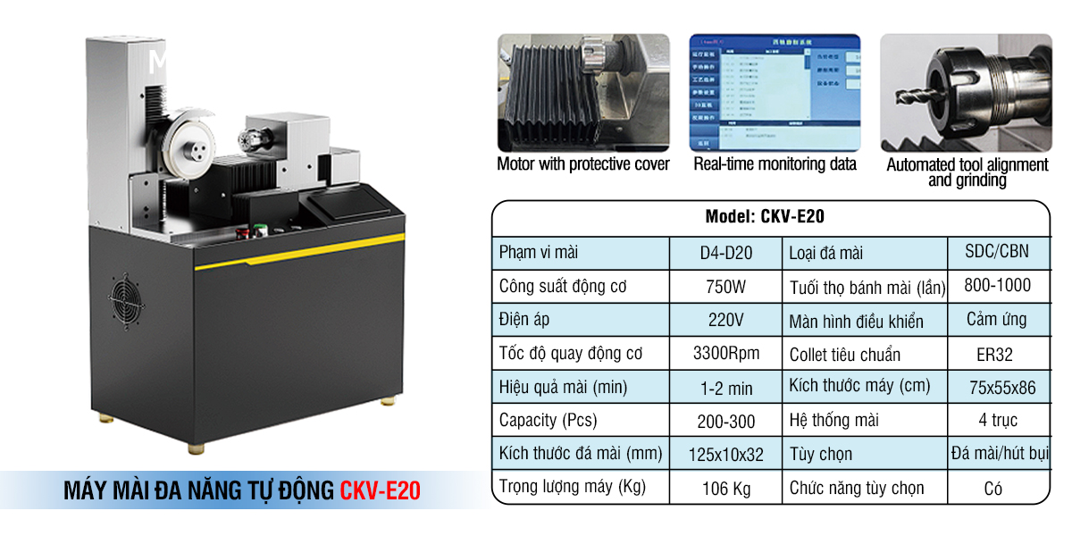 Máy mài dao đa năng CKV-E20 & thông số