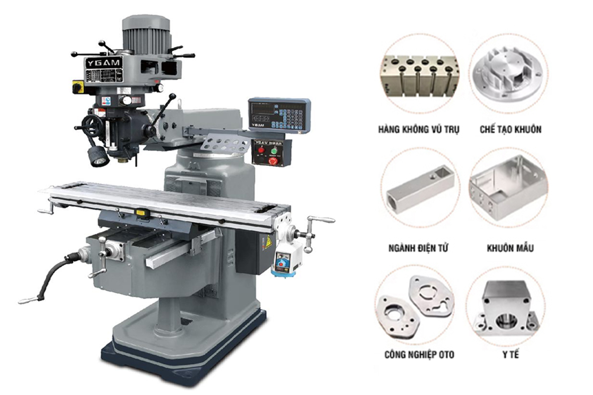 Ứng dụng của máy phay cơ vạn năng CKV-E4