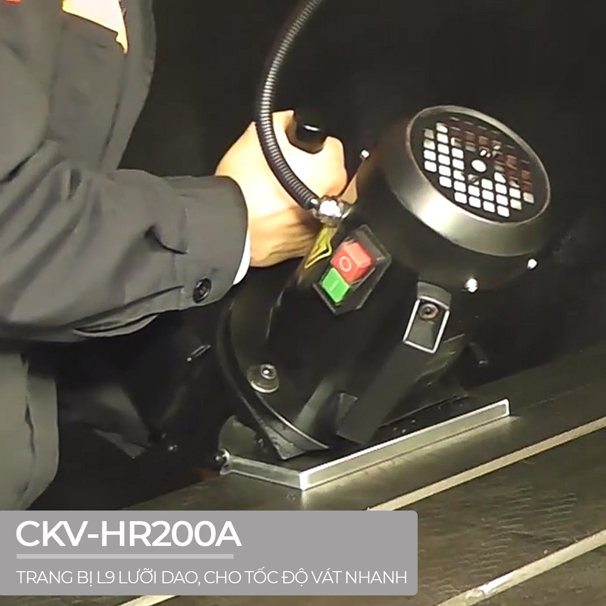 Máy vát mép thép tấm cầm tay chạy điện CKV-HR200A