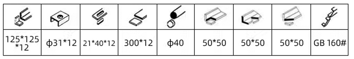 Khả năng đột / chấn / cắt thép của CKV-J12 (mm)