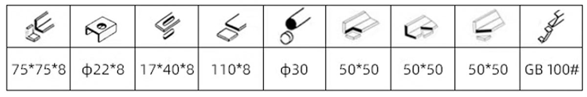 Khả năng đột / chấn / cắt thép của CKV-J8