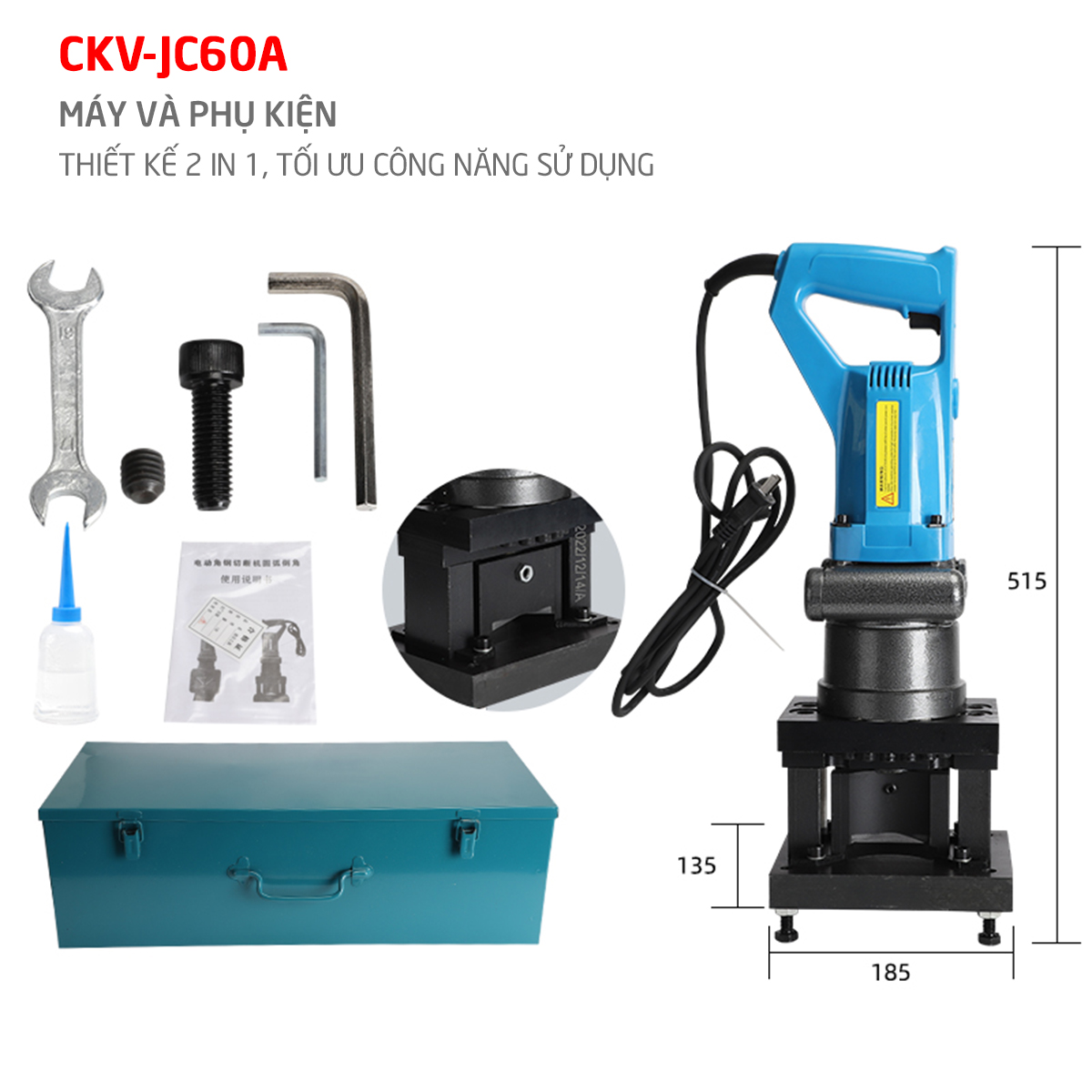 Máy và phụ kiện máy cắt thép V thủy lực cầm tay CKV-JC60A