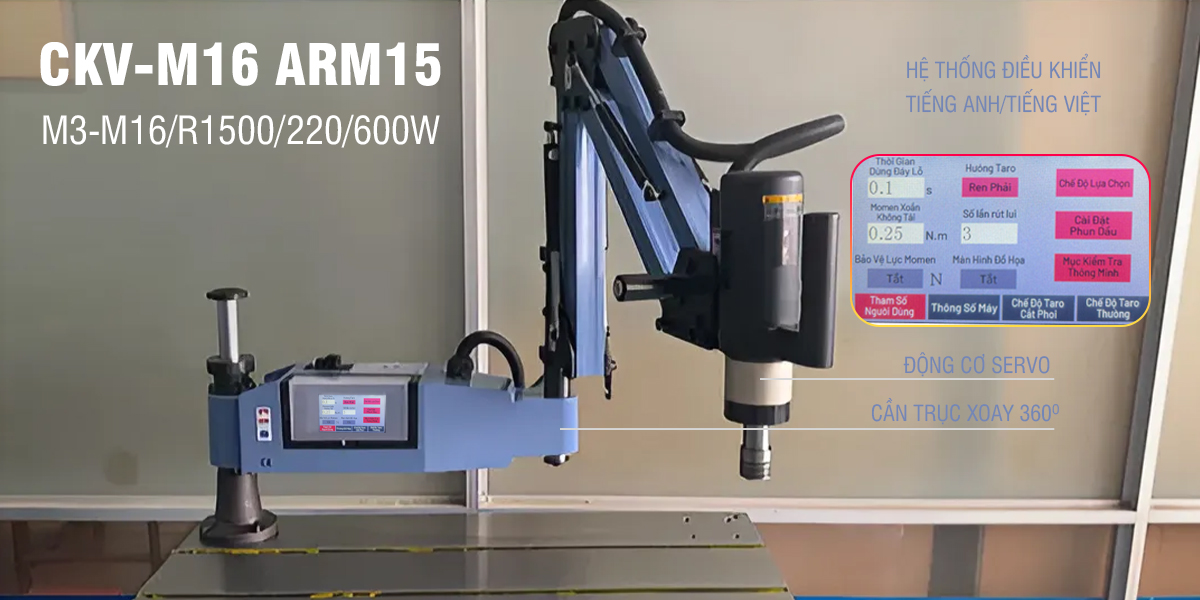 CKV-M16 ARM15 có bán kính làm việc lớn