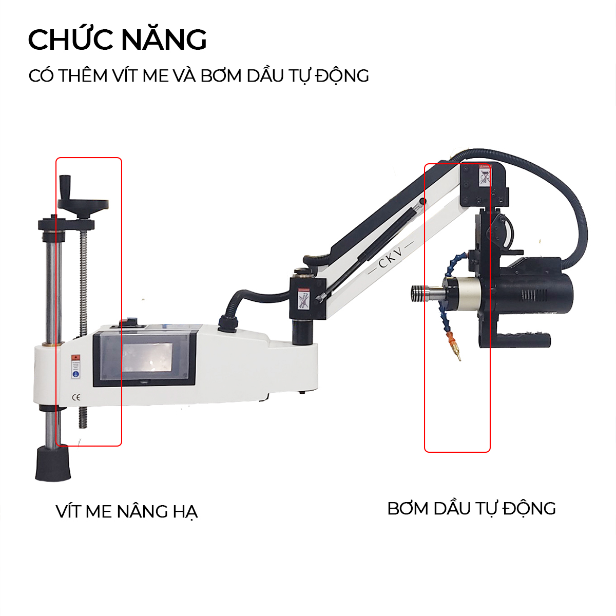 CKV-M16A có hệ thống bơm dầu tự động