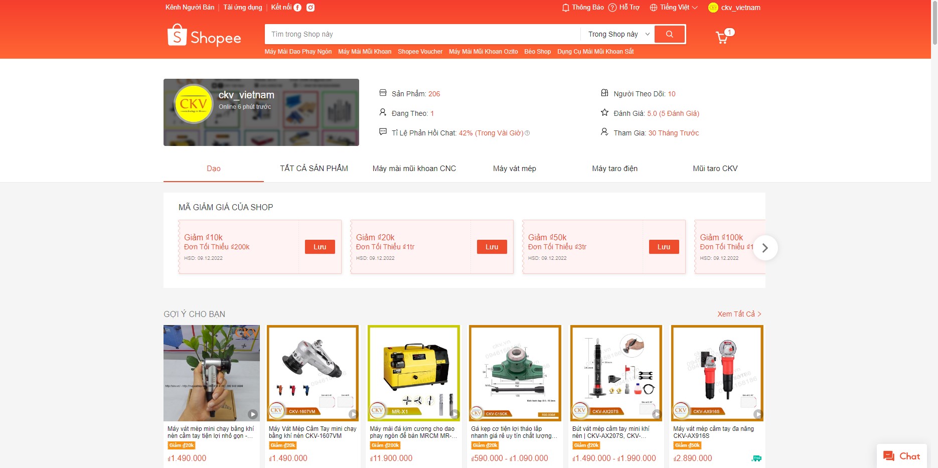 Chính hãng bán máy taro ren điện tại Shopee CKV Việt Nam