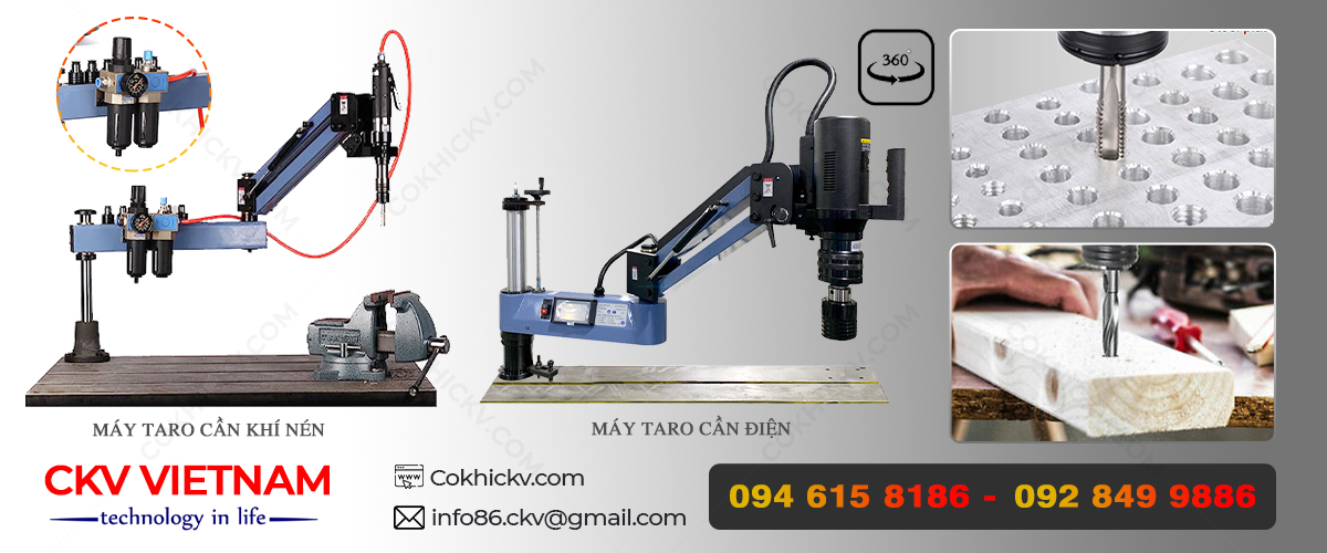 Máy taro cần trong công nghiệp kim loại / gỗ