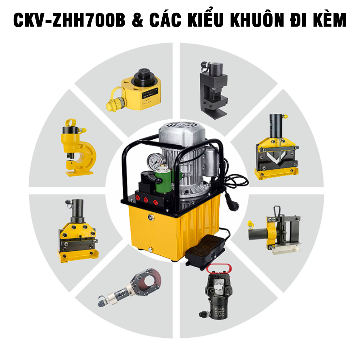 CKV-700B gồm CKV-ZHH700B & khuôn đột/uốn