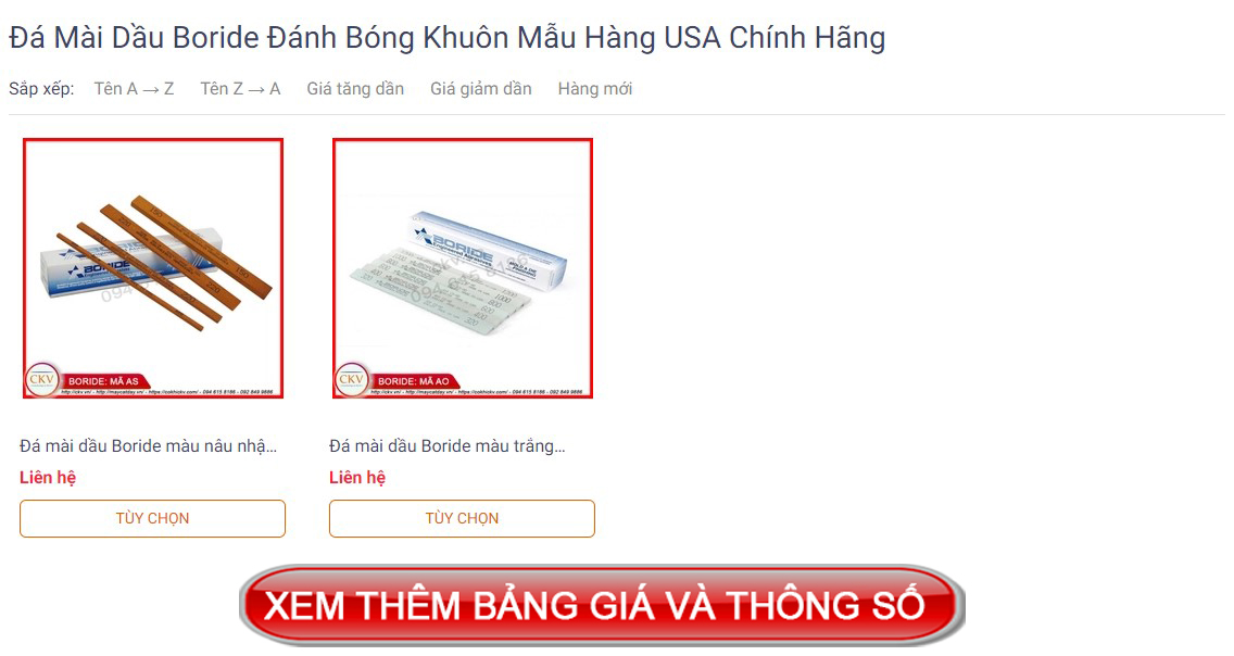 Đá đánh bóng Boride USA chất lượng cao