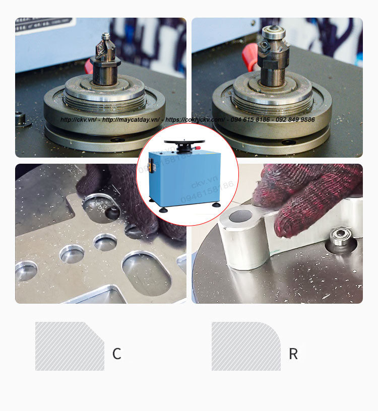 Đầu gắn chíp của máy vát mép MRCM chạy bằng điện