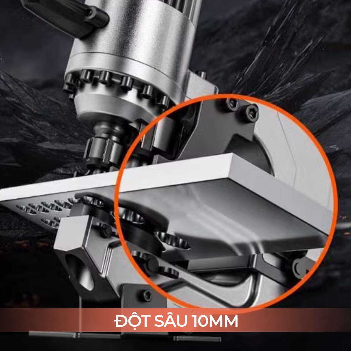 Đột sâu tối đa tới 10mm với thép