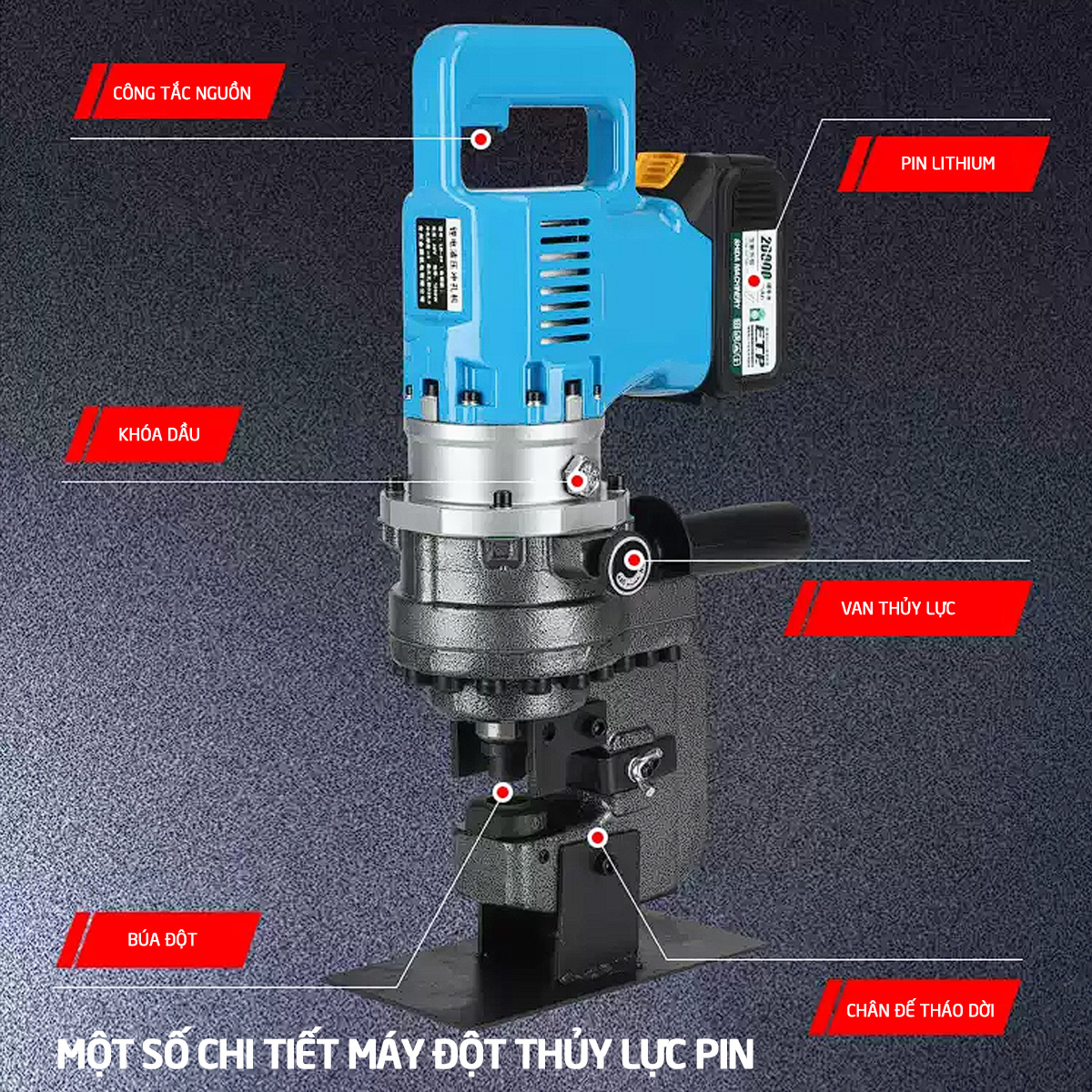 Một số chi tiết máy đột thủy lực CKV-JD20P/JD20PA