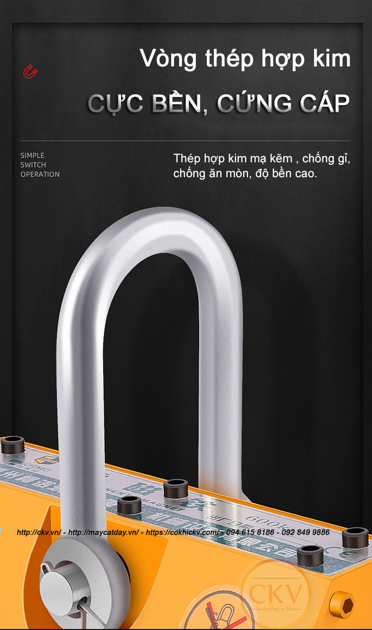 Cẩu từ PML nâng hạ hàng hoá bằng nam châm vĩnh cửu