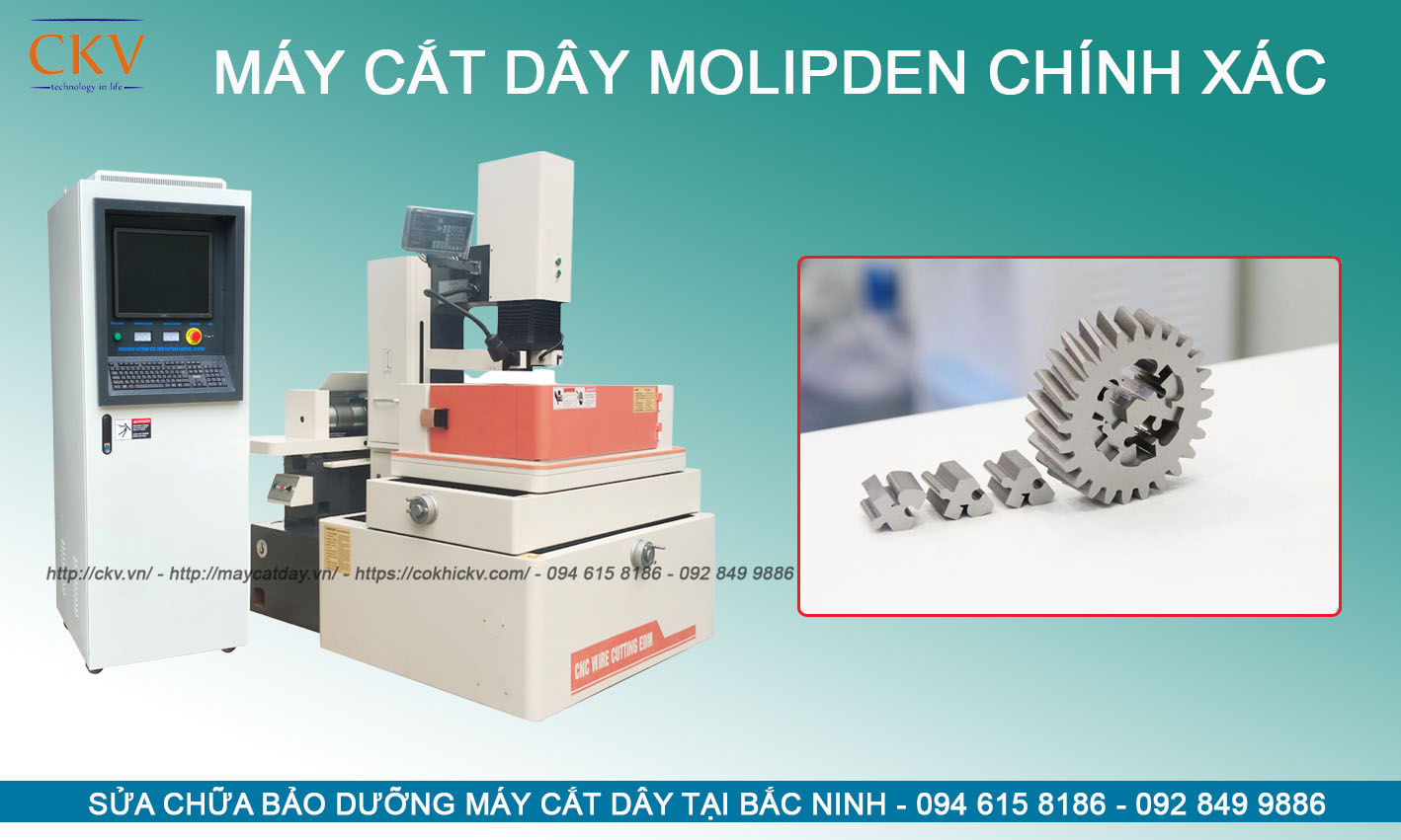 Máy cắt dây molipden chính xác tại Bắc Ninh có bảo hành uy tín