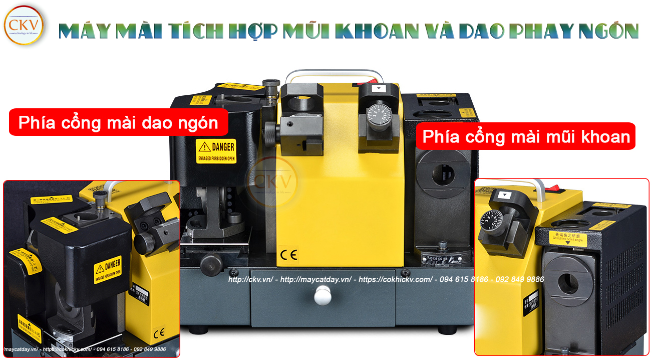 Máy mài dao phay ngón CNC đa năng tích hợp mài mũi khoan