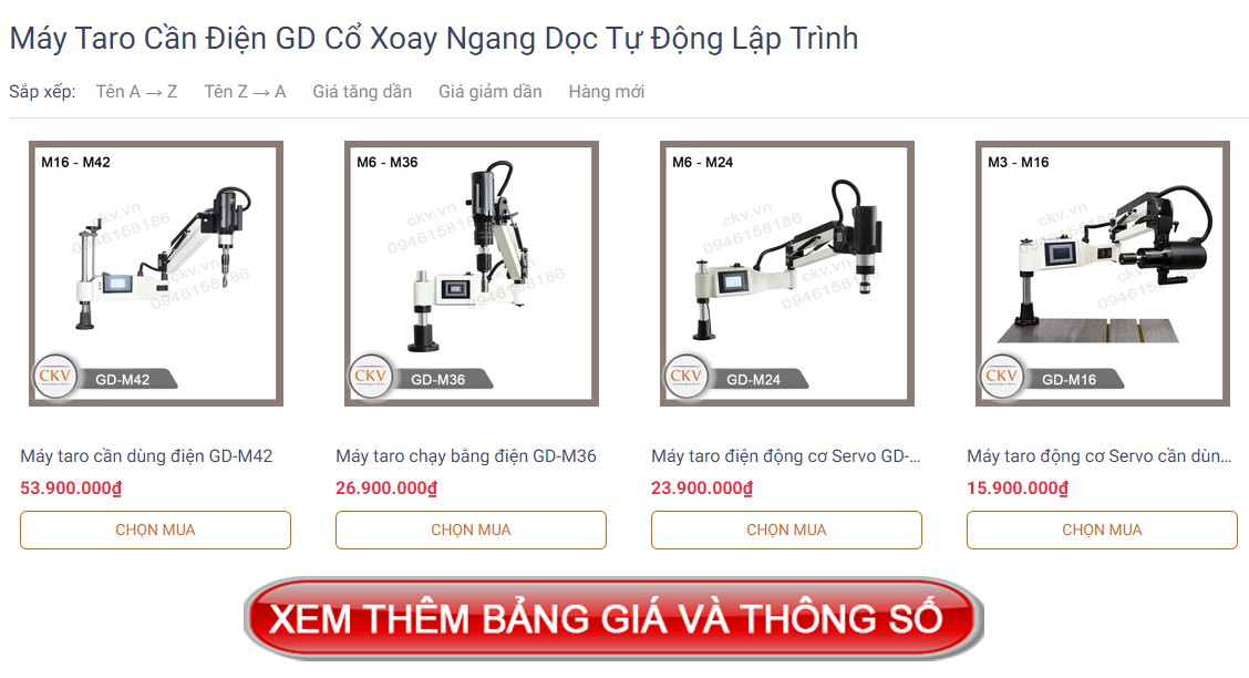 Máy taro cần xoay ngang dọc dùng điện 220V an toàn