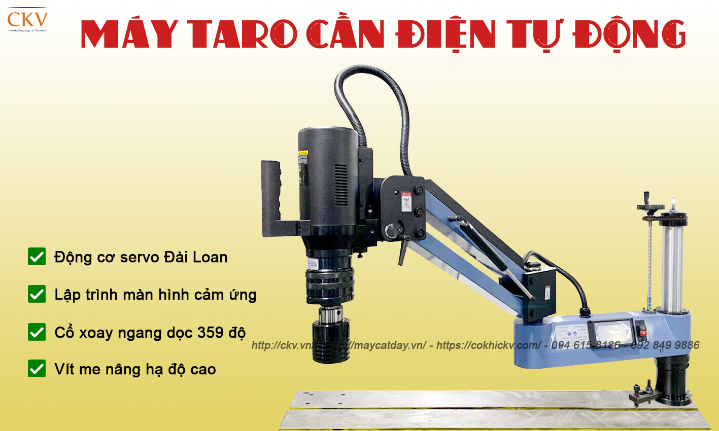 Máy taro ren điện có bảo hành chính hãng 12 tháng