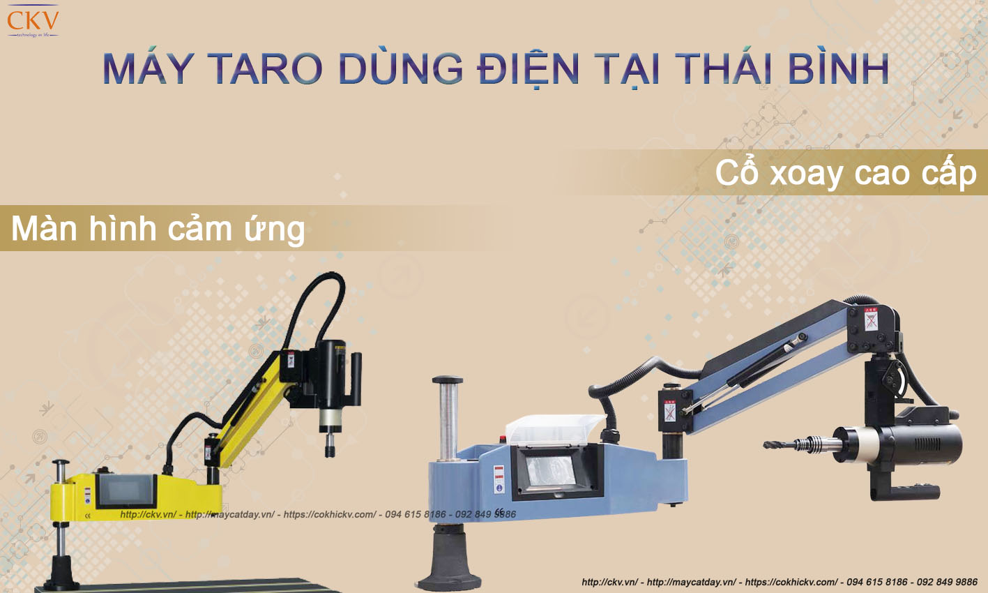 Máy taro điện cổ xoay màn hình cảm ứng tại Thái Bình