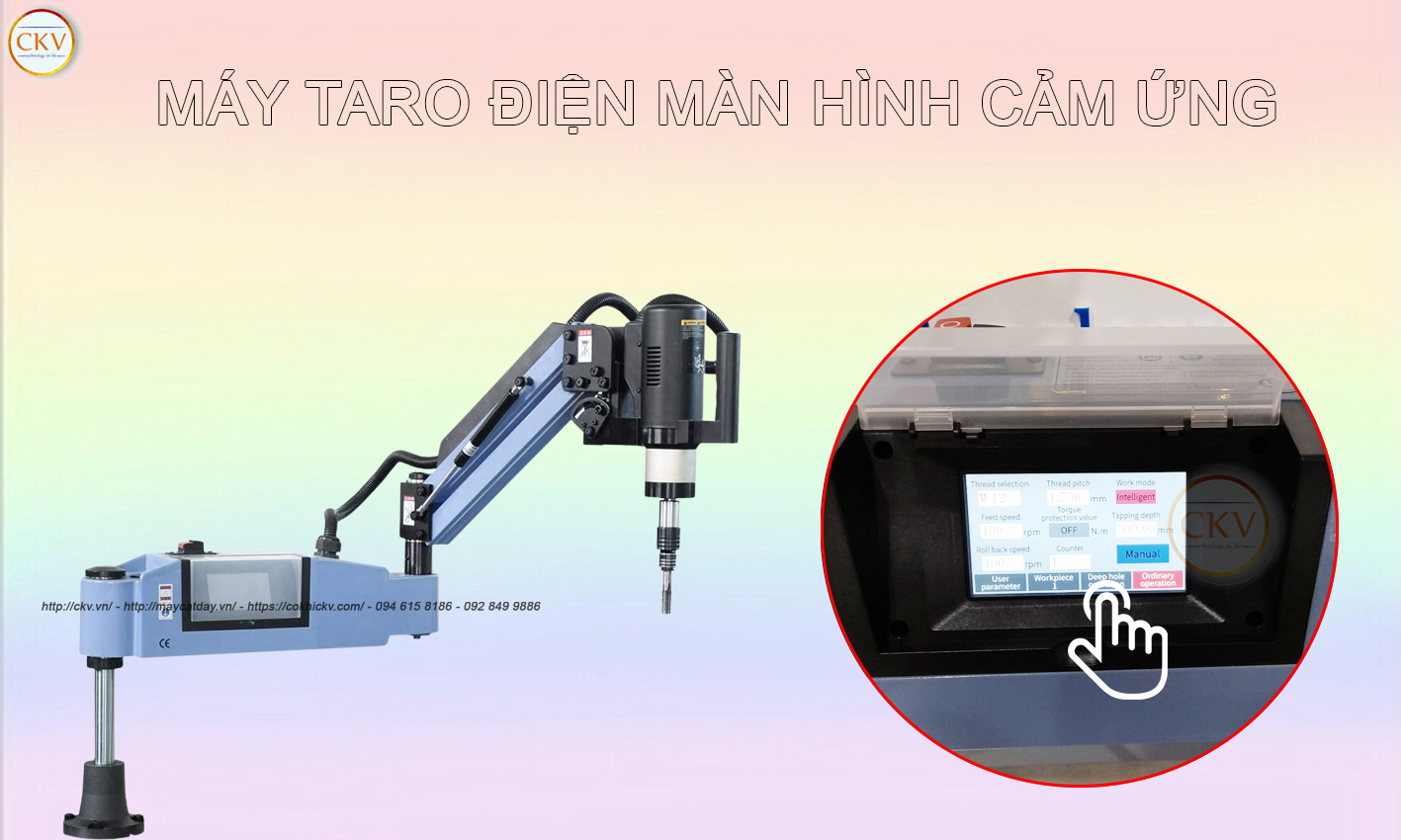 Máy taro điện tạo ren màn hình cảm ứng cao cấp