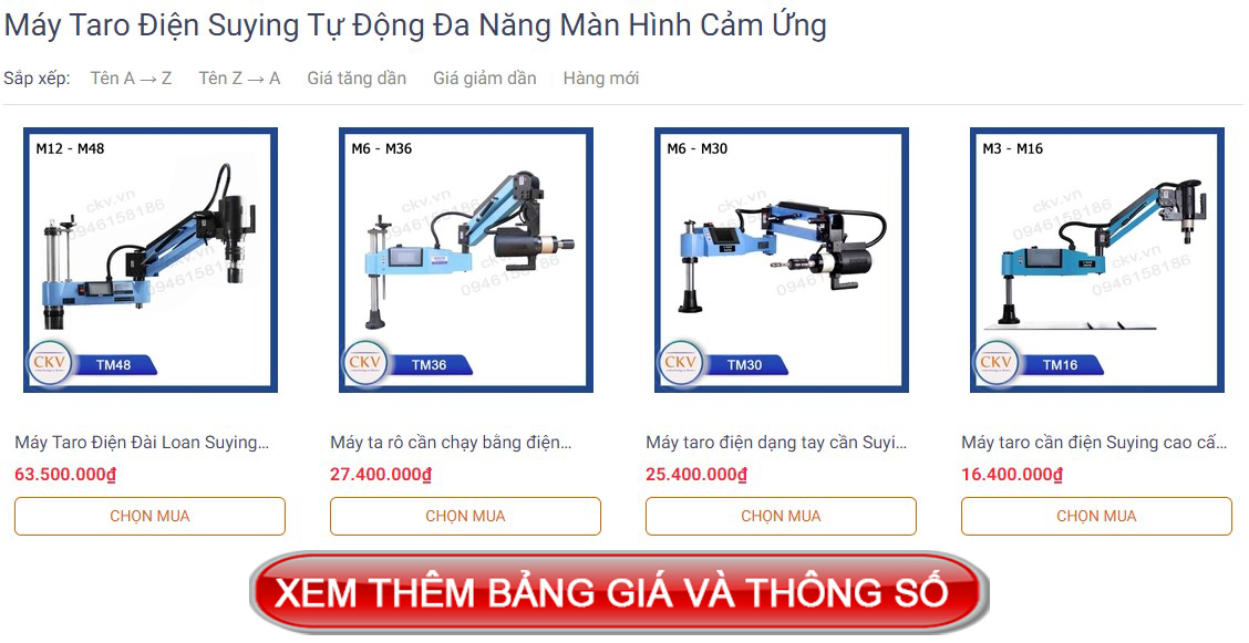 Máy taro điện cần xoay 359 độ tự động