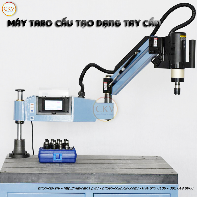 máy taro điện tạo ren cấu tạo dạng cần xoay