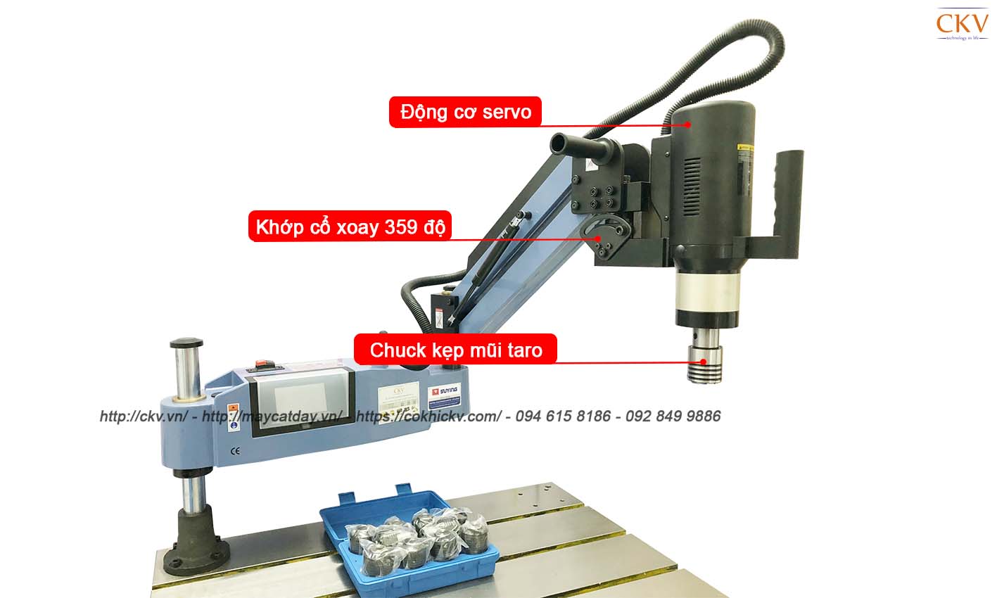 Máy taro dạng cần động cơ servo Đài Loan