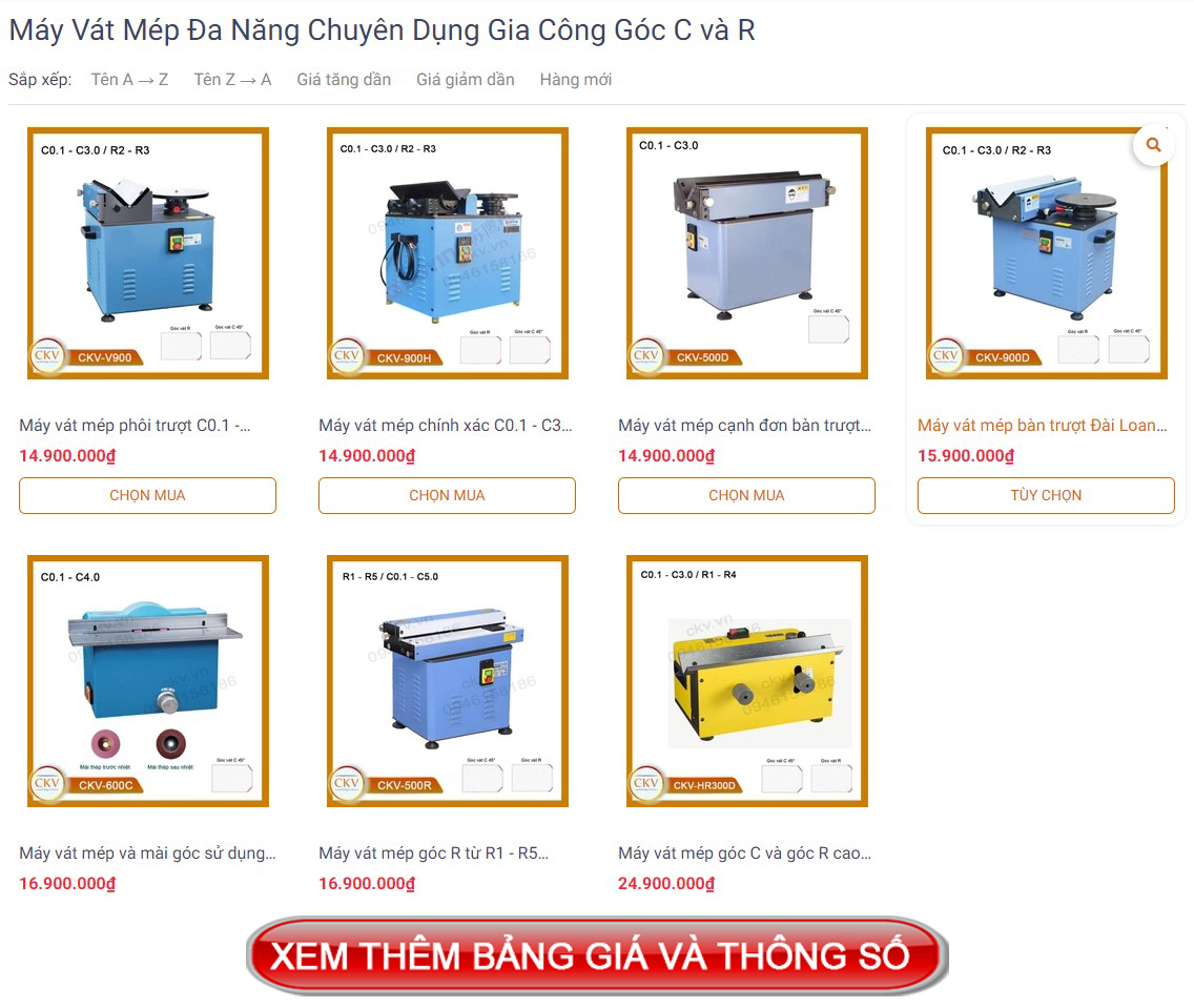Máy vát mép chuyên dụng gia công cạnh thẳng và lỗ tròn